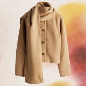 H&M Felt Jacket with removable scarf